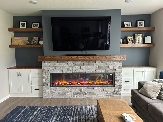 Finished lower-level remodeling project by Minnesota Remodeling Solutions